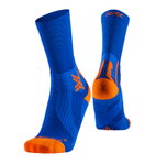 X-Socks Laufsocke Crew Run Perform Warm blau/orange Herren - 1 Paar